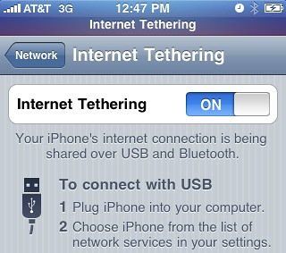 iPhone Tethering 3.1.3: Wie stellt man eine Verbindung her?