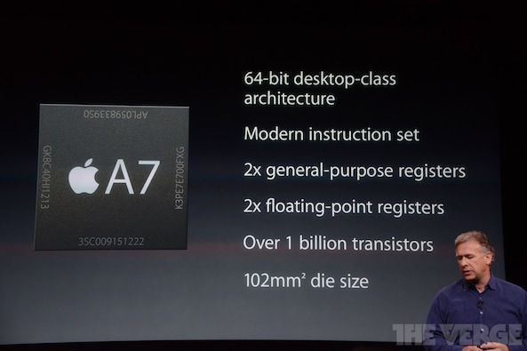 Erklärt die 64-Bit-Architektur des A7-Chips von Apple im iPhone 5s