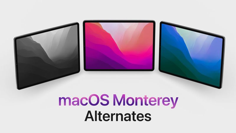 Entdecken Sie die Hintergrundbildvariationen von macOS Monterey im Hell- und Dunkelmodus