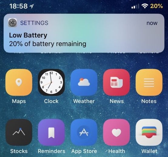So wandeln Sie iOS-Popups mit niedrigem Batteriestand in Bannerbenachrichtigungen um