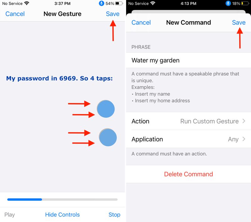 Festlegen eines benutzerdefinierten Sprachsteuerungsbefehls zum Entsperren des iPhone mit der Home-Taste