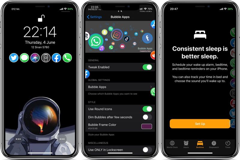 Bubble Apps: Hochgradig konfigurierbarer App-Launcher für iPhones mit Jailbreak