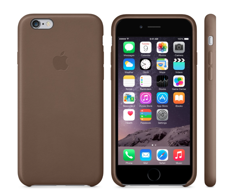 Die Lederhülle mit Apple-Logo für das iPhone 6 – eine elegante, minimalistische Lösung