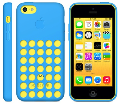 iPhone 5c Blau Gelb