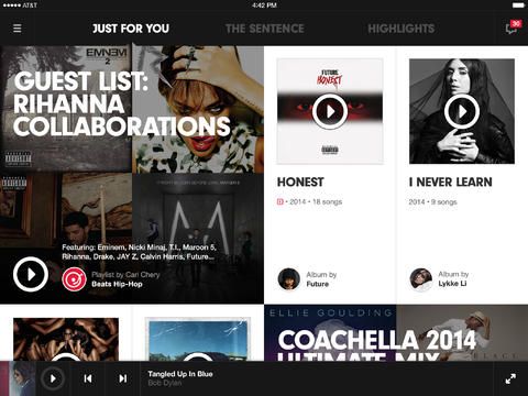 Beats Music 2.0 für iOS (iPad-Screenshot 001)