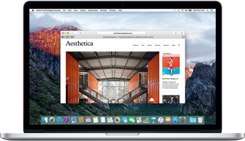 MacBook mit Safari auf dem Bildschirm