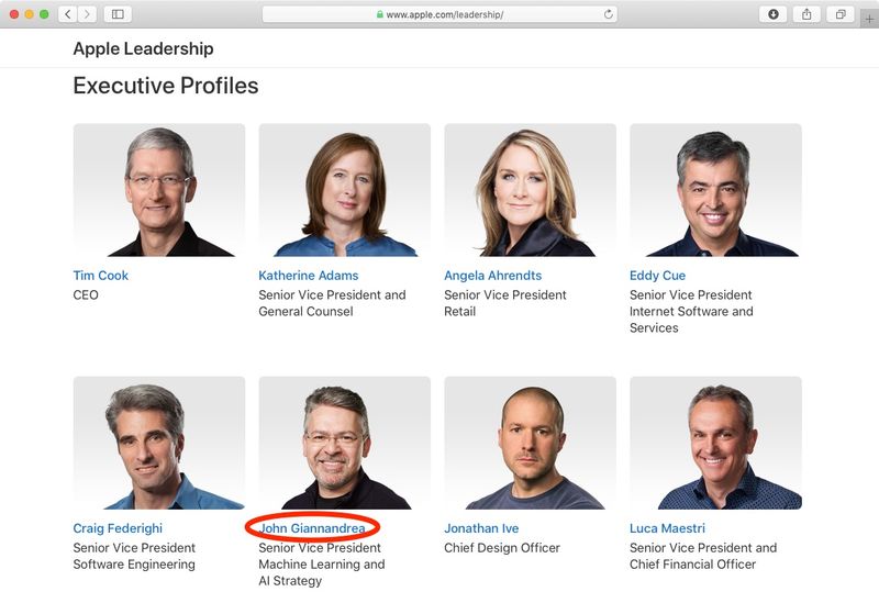 Apple ernennt John Giannandrea in sein Führungsteam