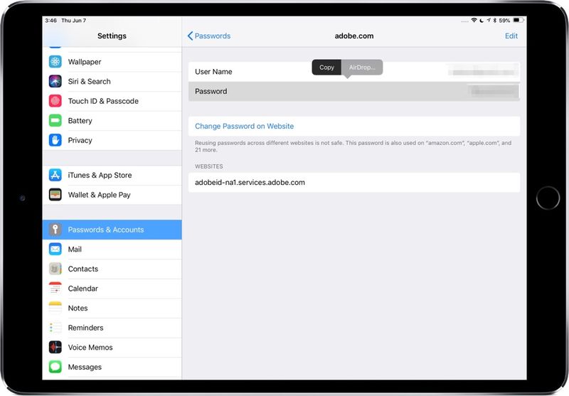 Speichern Sie Passwörter mit iOS 12 und macOS 10.14 Mojave