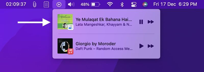 Musikwiedergabe auf dem Mac vom iPhone über AirPlay