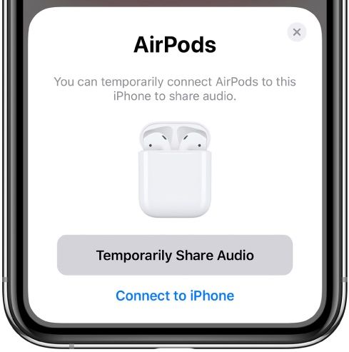 Teilen Sie Audio mit AirPods