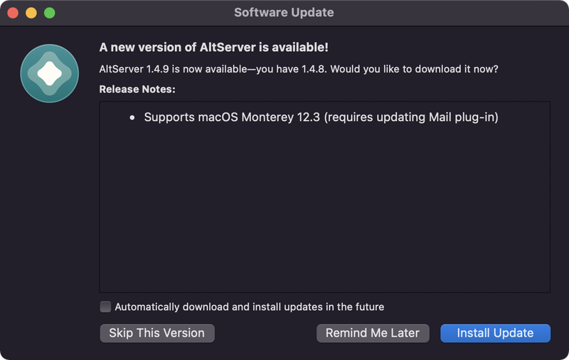 AltServer v1.4.9 mit Unterstützung für macOS Monterey 12.3 veröffentlicht