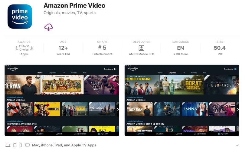 Amazon führt die offizielle Prime Video-App für Mac ein