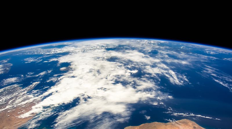 Planet Erde von der ISS aus geschossen