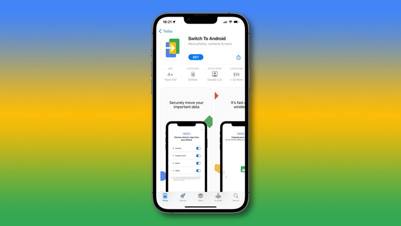 Google führt die Switch to Android-App im App Store ein