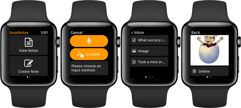 Machen Sie sich unterwegs Notizen mit der Apple Watch und SnipNotes