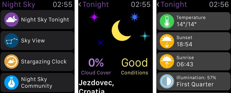 Night Sky für iOS Apple Watch Screenshot 002