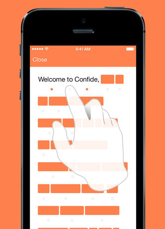 Confide 1.0 für iOS (iPhone-Screenshot 001)