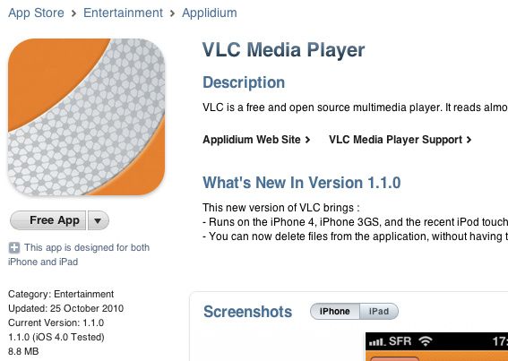 VLC für iPhone aus dem App Store geholt, jetzt auf Cydia verfügbar