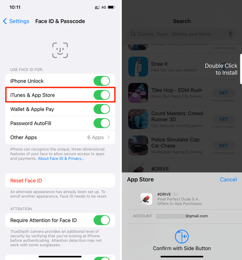 Doppelklicken Sie, um die Warnung im iPhone App Store zu installieren