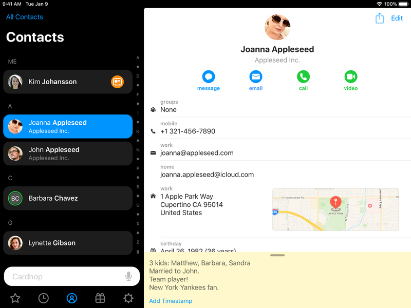 Cardhop: Die beste Kontakt-App für iPhone, iPad und Mac