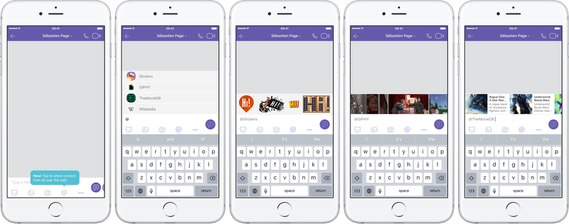 Viber 6.5.5 für iOS Chat-Erweiterungen iPhone Screenshot 001