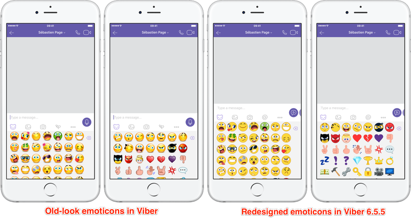 Viber 6.5.5 für iOS hat den Emoji-iPhone-Screenshot 001 neu gestaltet