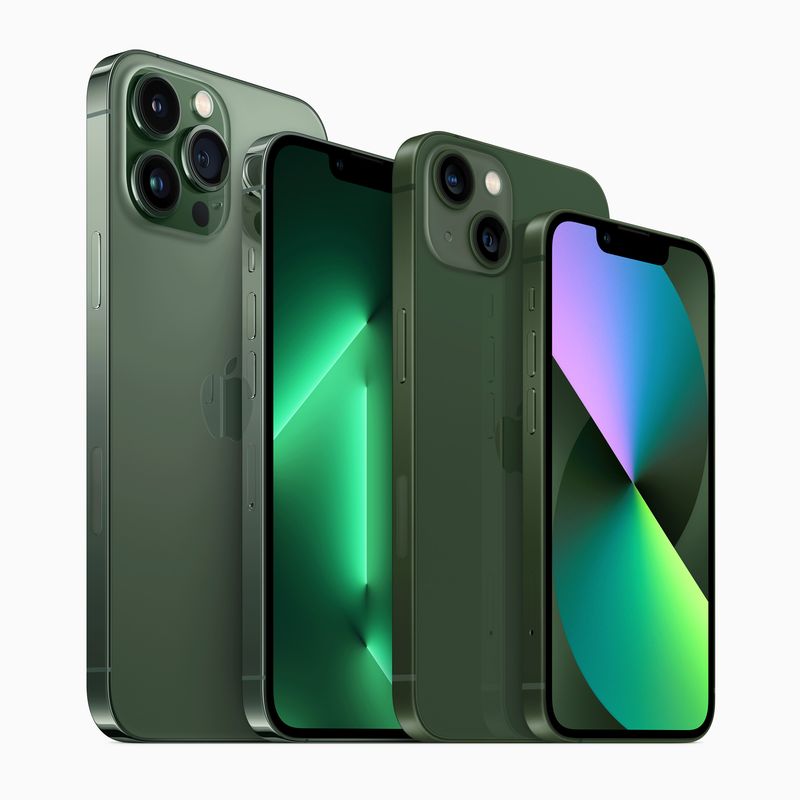 Schauen Sie sich die neuen grünen Farbvarianten für die iPhone 13-Reihe an