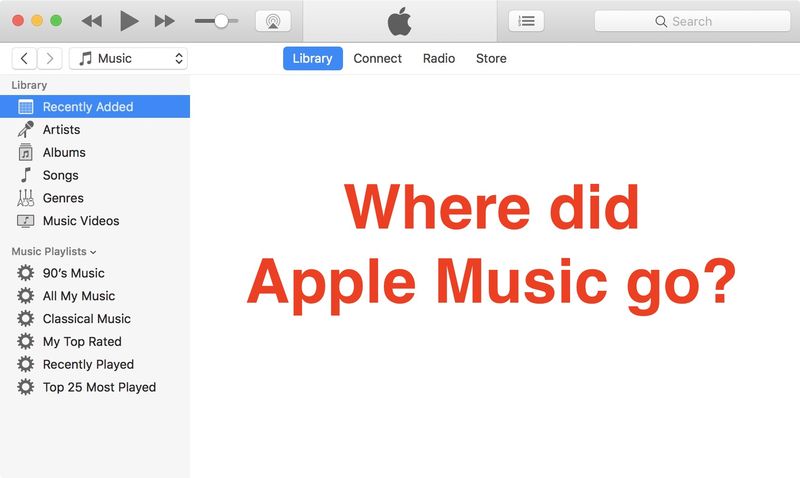 Behebung, dass Apple Music nicht in iTunes angezeigt wird