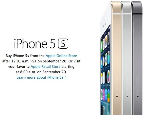 Online-Bestellungen für iPhone 5s: Beginnt am 20. September um 00:01 Uhr PST
