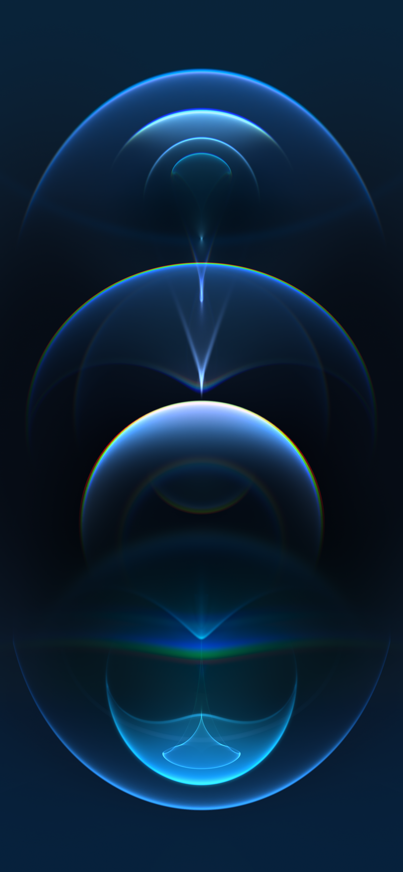 Blaues iPhone 12 Pro-Hintergrundbild im Lichtmodus