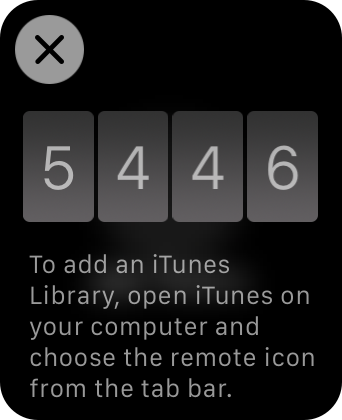 Code der Apple Watch Remote App