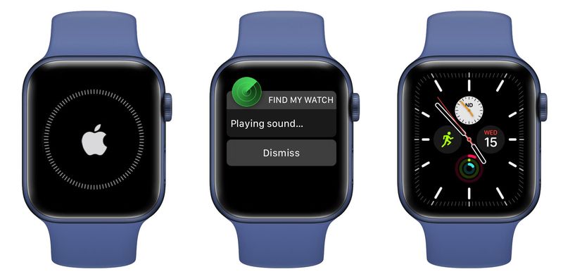 Beim Abspielen von Ton auf der Apple Watch bleibt das Apple-Logo hängen