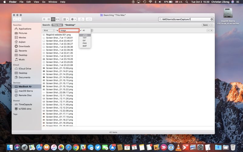 So finden Sie Screenshots auf dem Mac mit dem Finder