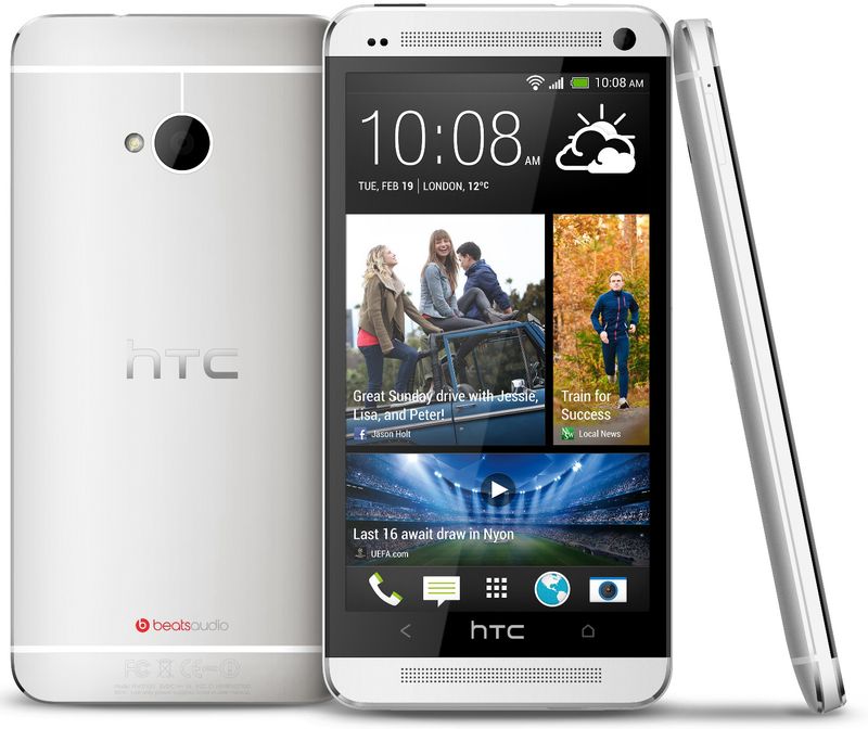 HTC One M7 Silber Three Up Bild 001