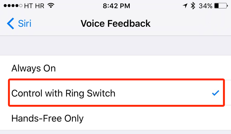 iOS 9-Einstellungen Siri Voice Feedback iPhone-Screenshot 002