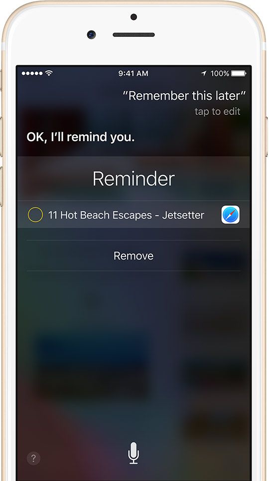 iOS 9-App-Erinnerungen, iPhone-Screenshot 005