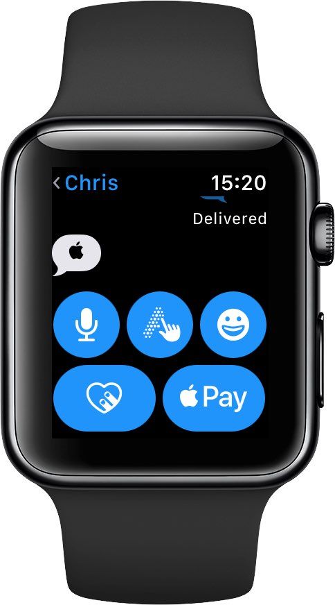 Das Apple-Logo-Symbol wird auf der Apple Watch sichtbar angezeigt, aber Sie können es nicht mit watchOS eingeben