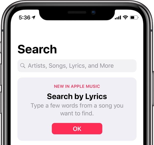 So suchen Sie Songs nach Songtexten in der Musik-App von Apple auf iPhone und iPad