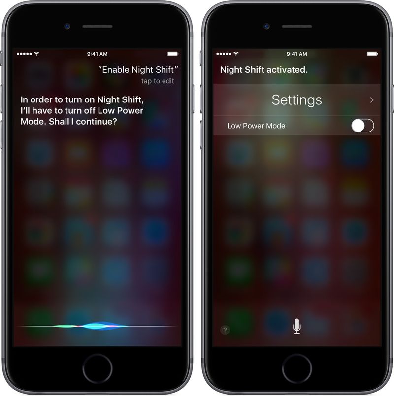Siri Night Shift im Energiesparmodus iPhone 6s Screenshot 001