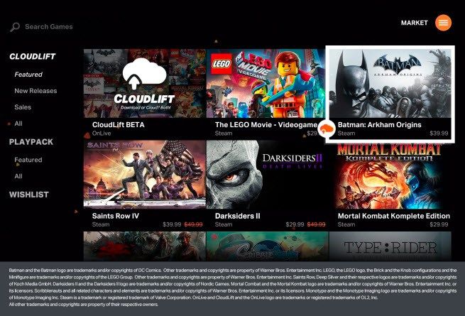 OnLive kehrt mit CloudLift Gaming Service zurück