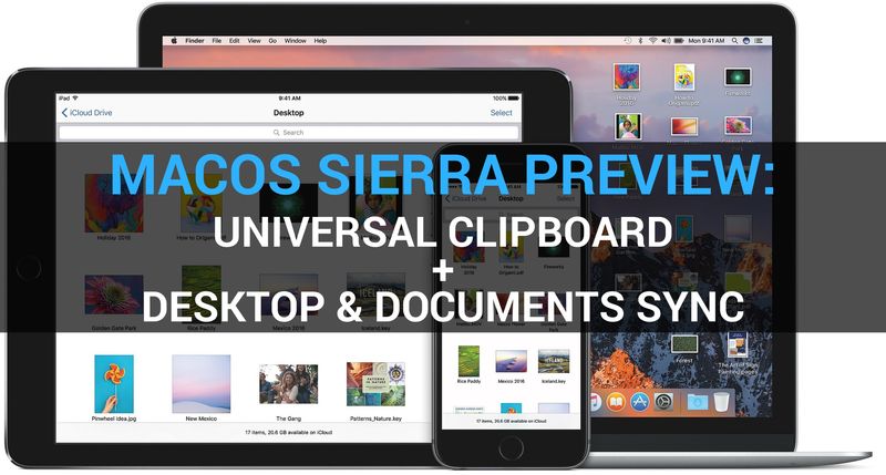 Anleitung zu macOS Sierra: Universelle Pressepapiere und Synchronisierung