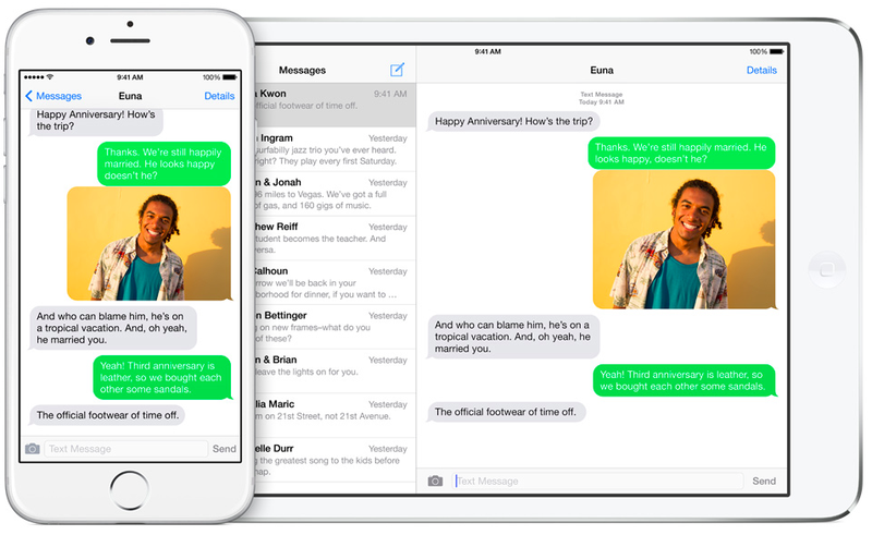 iOS 8 (SMS Relay, iPhone und iPad 001)