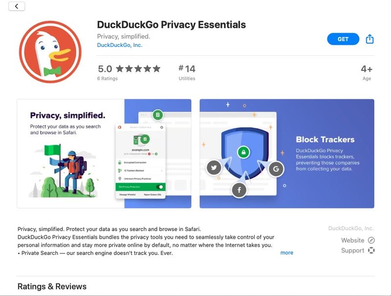 DuckDuckGo Privacy Essentials kehrt zu Mac Safari zurück