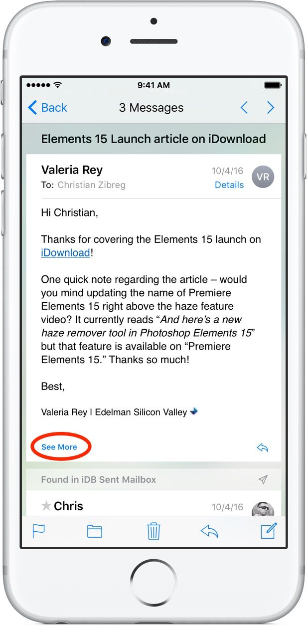 iOS 10 Mail-Konversation iPhone-Screenshot 008 anzeigen