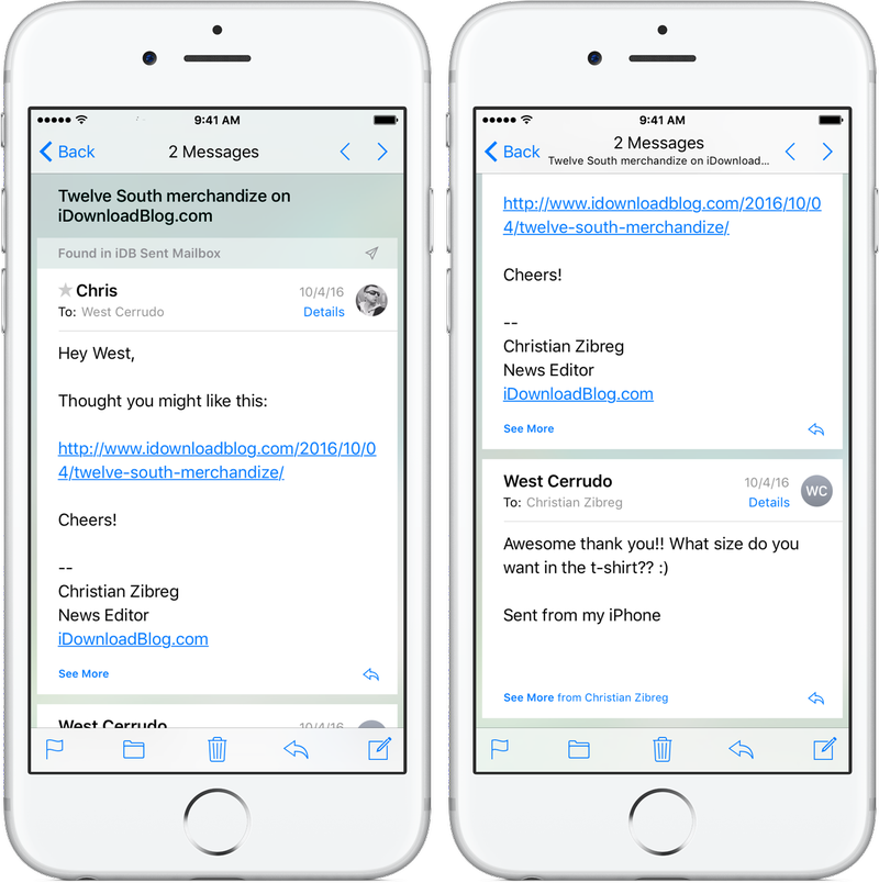 iOS 10 Mail-Konversation iPhone-Screenshot 006 anzeigen