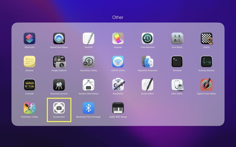 Screenshot-App auf macOS Mojave und höher
