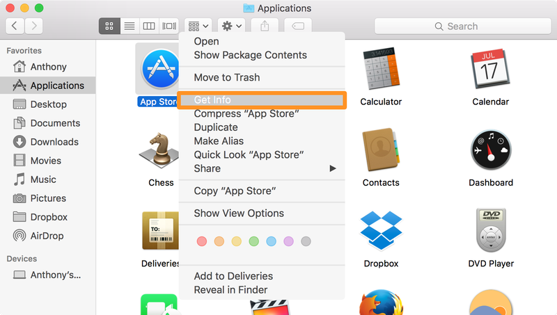 Mac-App mit niedriger Auflösung. Informieren Sie sich