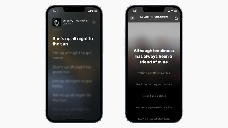 Songtexte in Apple Music und Shazam auf dem iPhone
