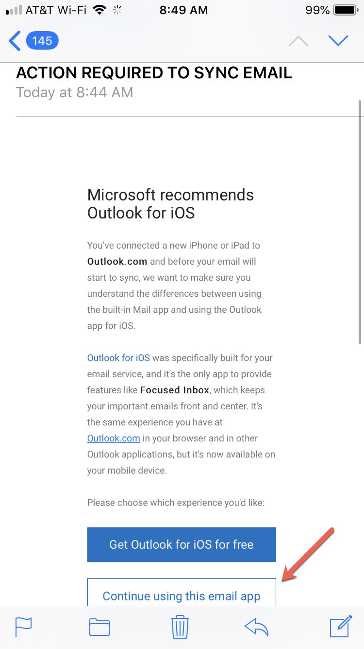 E-Mails von Microsoft synchronisieren Outlook