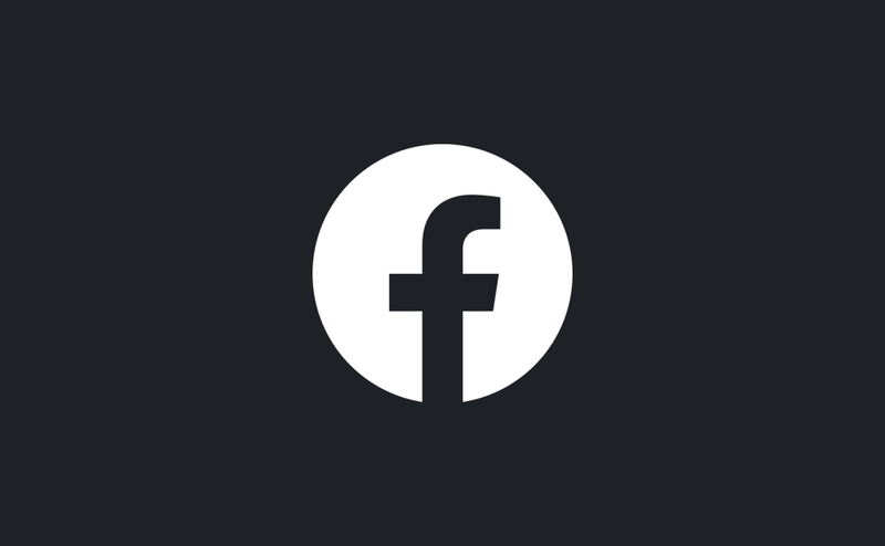 Facebook-Logo auf dunklem Hintergrund